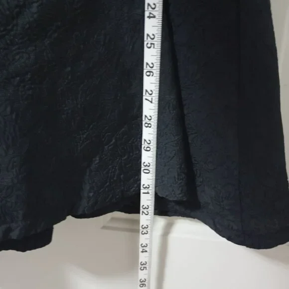 Simonett Beya Dress Black Size S Puff Sleeve Textured Fabricv Womens - Picture 10 of 11